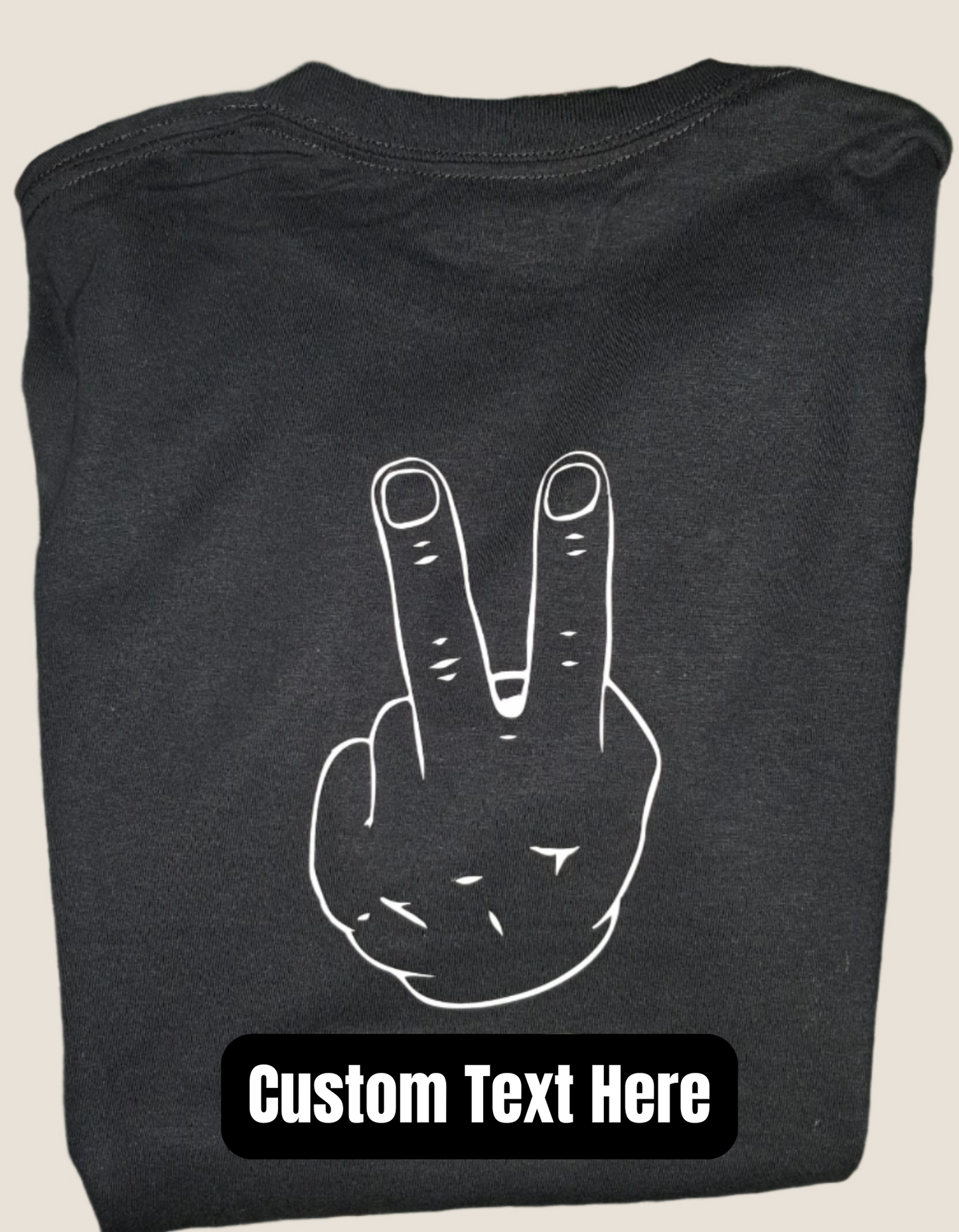 Two Fingers with Custom Text